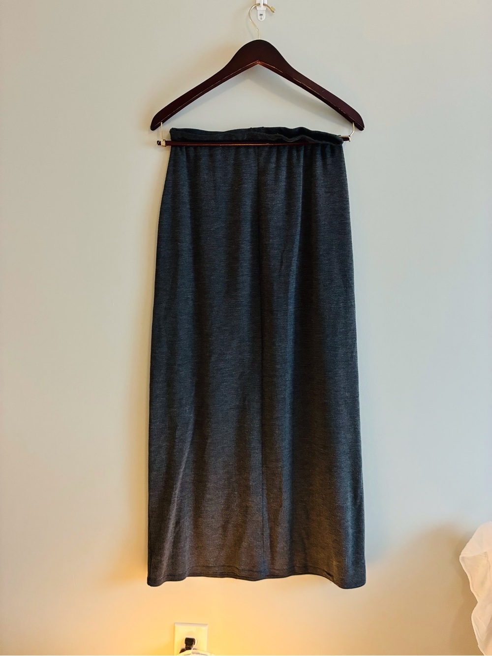 Classic Charcoal Maxi Skirt - Women's Dark Gray Straight Skirt